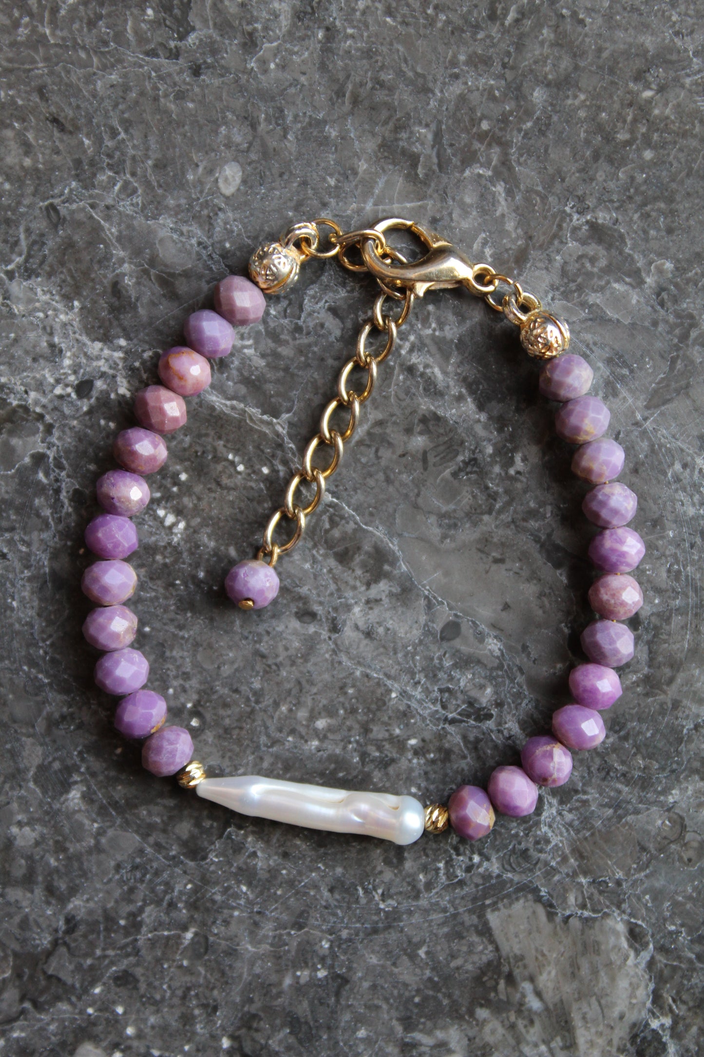 Lepidolia İnci Bileklik