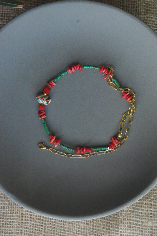 Coral Contrast Kolye