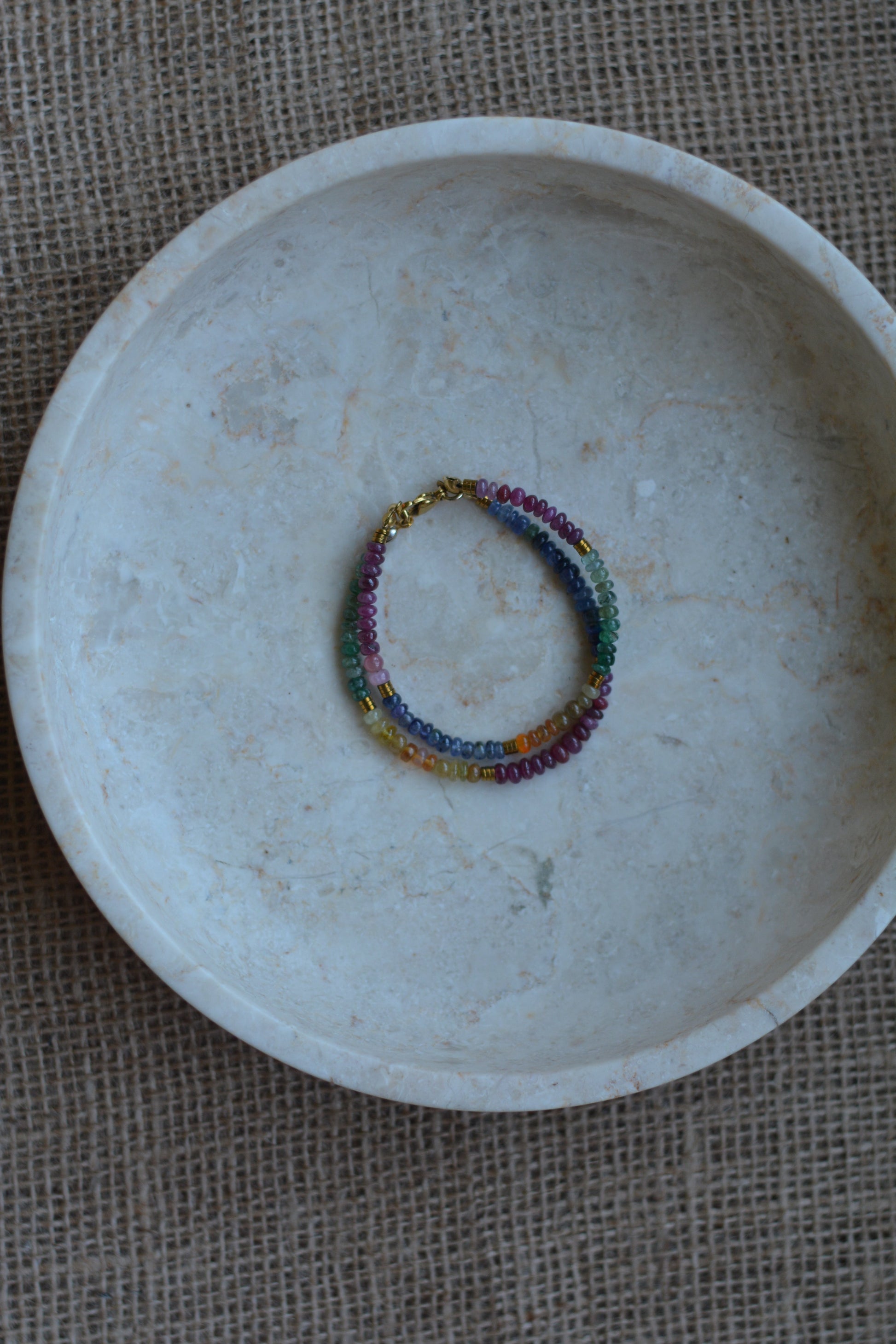 zümrüt safir yakut doğaltaş el yapımı bileklik