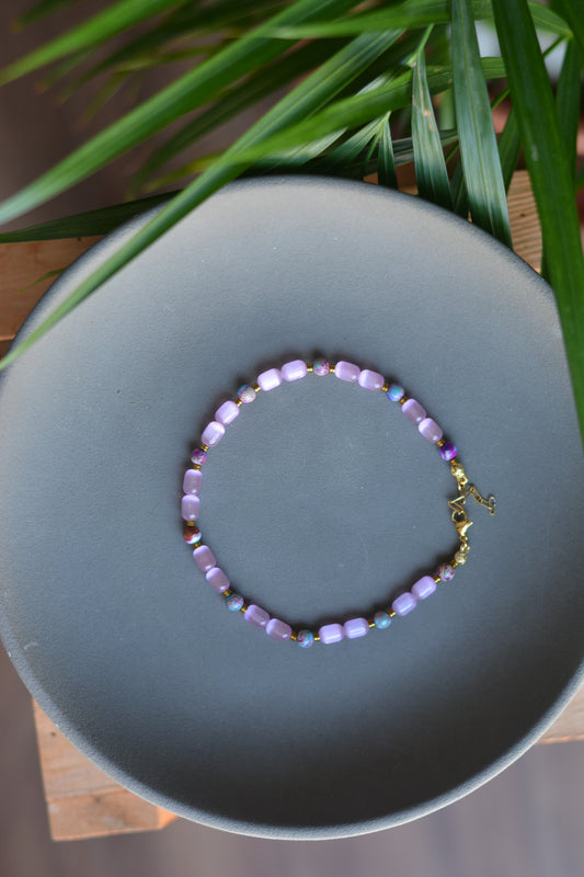 Selenit, jasper doğaltaş kolye