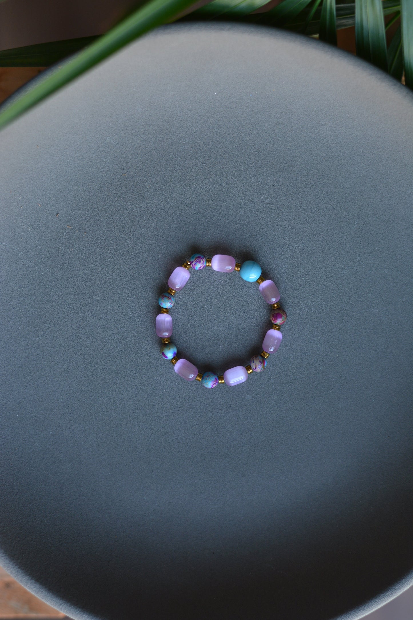 selenit jasper doğaltaş bileklik